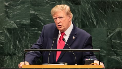 US President Donald Trump speaks during the 81st session of the United Nations.