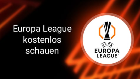 Europa League Logo, rot-schwarzer Hintergrund