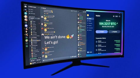 A Discord chat bragging of Crypto theft.
