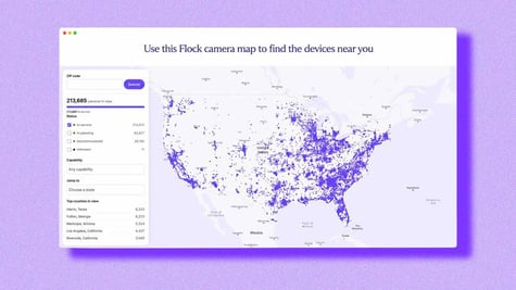 The Proton-hosted map of Flock device locations in the US