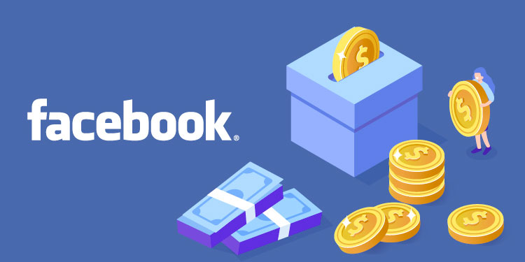 facebook logo and money-box