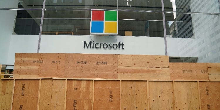 The Microsoft store is pictured in the Manhattan borough of New York City, New York, U.S., June 26, 