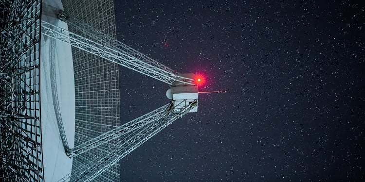 Big satellite antenna