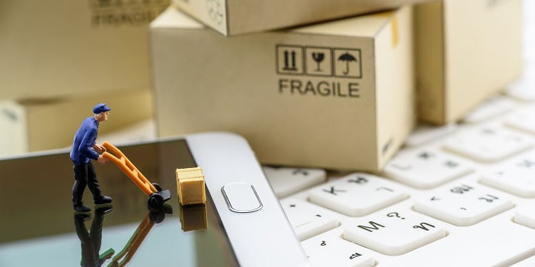 Parcel delivery toy Fragile