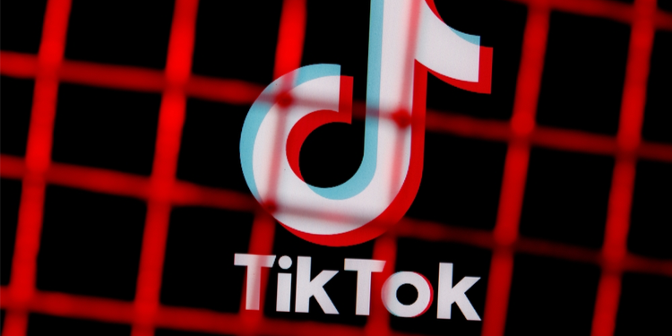 TikTok logo behind bars
