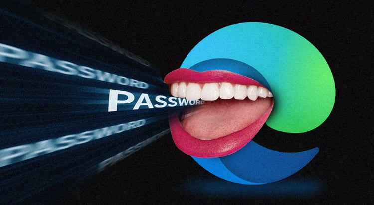 microsoft edge, pink lips, white teeth, password rays