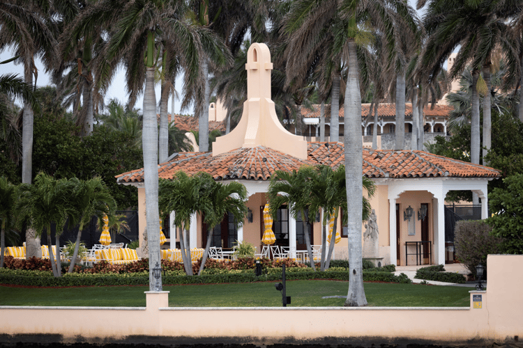A view of Mar-a-Lago mansion 
