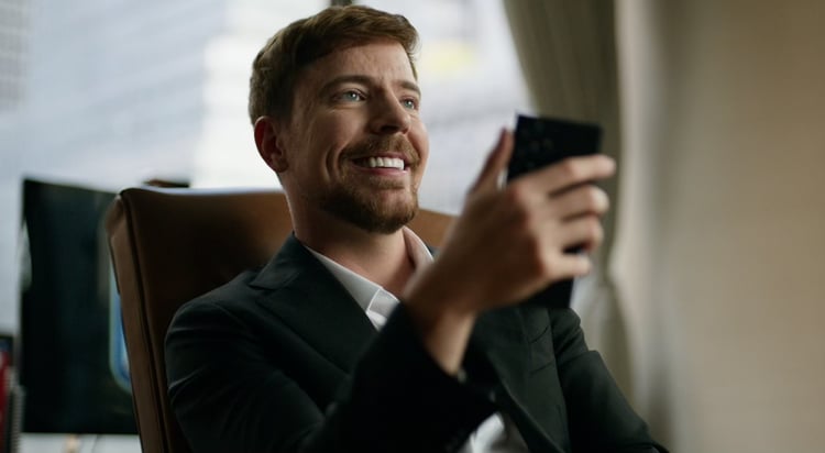 jimmy donaldson mrbeast on phone