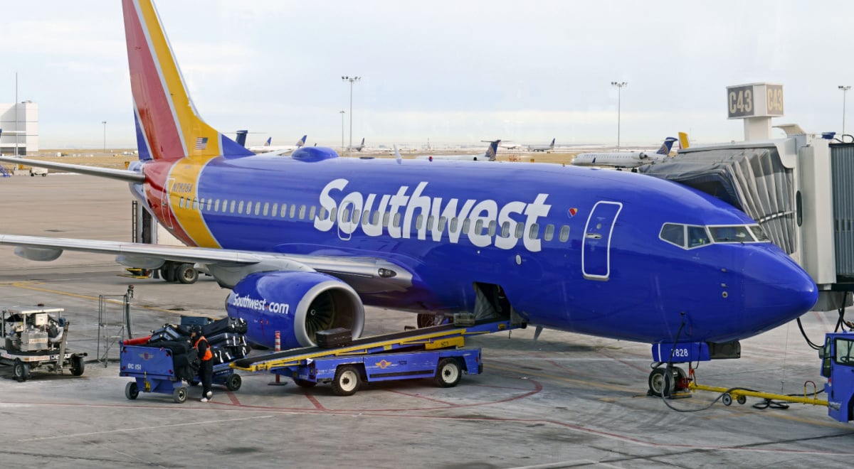 Southwest airplane on ground