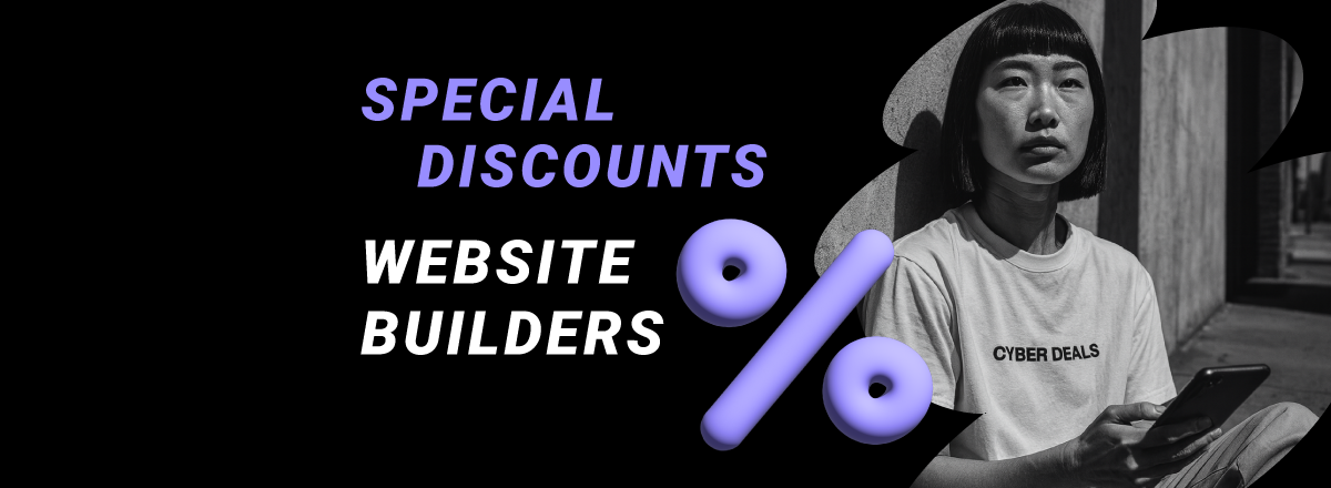 Black Friday and Cyber Monday website builder sale