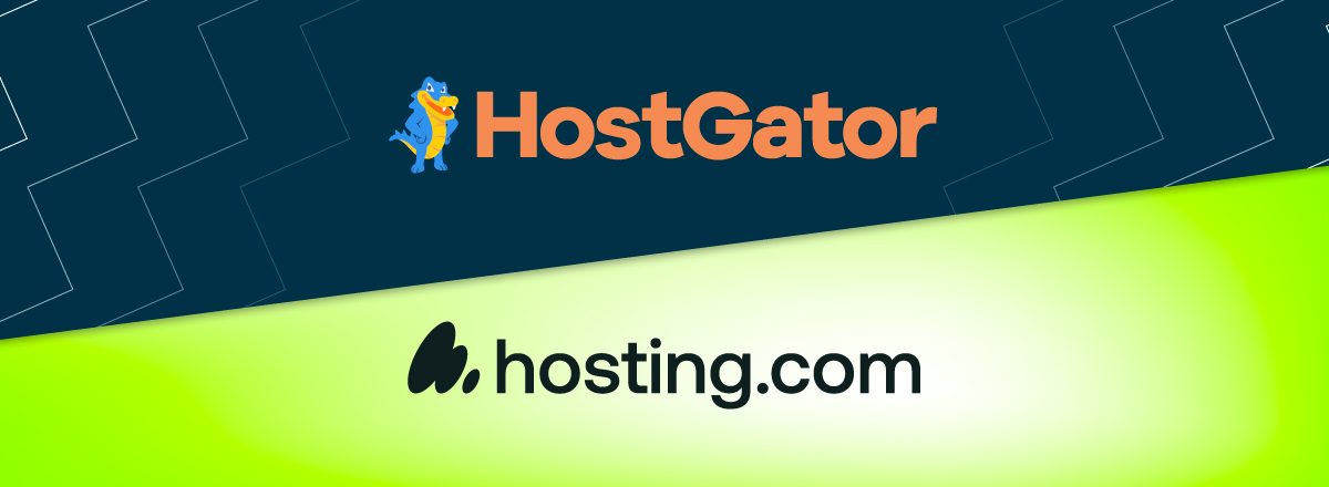 Logos of Hostgator vs. Hosting.com