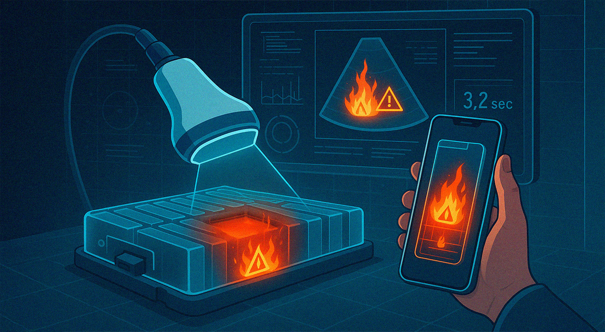 Ultrasound scan for batteries