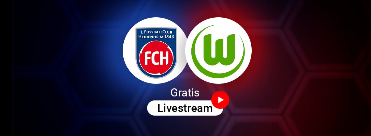 Heidenheim vs. Wolfsburg Logos für Bundesliga Spiel in der Saison 2025/2026