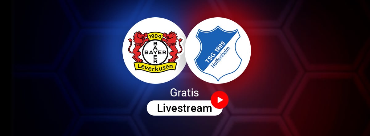 Leverkusen vs. Hoffenheim Logos für Bundesliga Spiel in der Saison 2025/2026