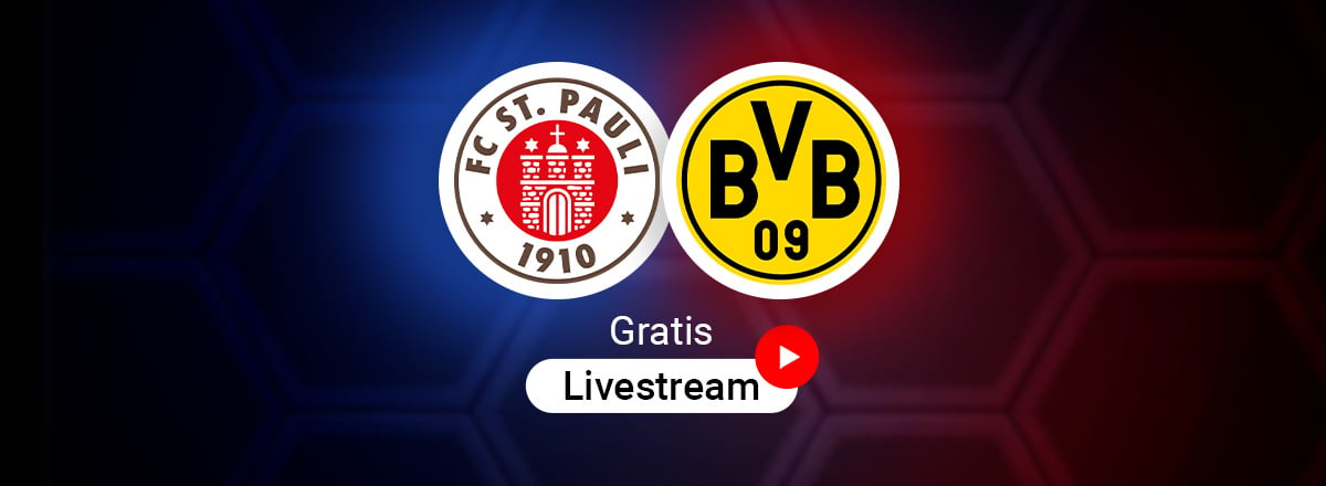 St. Pauli vs. Dortmund Logos für Bundesliga Spiel in der Saison 2025/2026