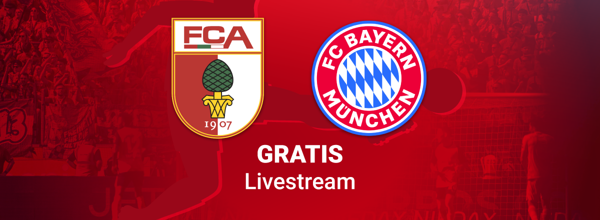Team Logos zum Spiel Augsburg vs. Bayern München in der Bundesliga