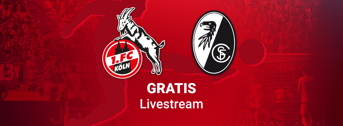 Team Logos zum Spiel Köln vs. Freiburg in der Bundesliga