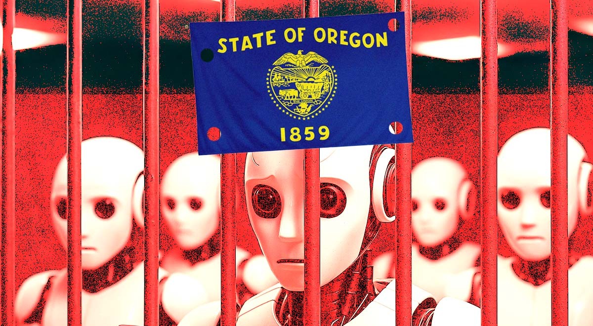 robots jailed state of oregon flag ddos attack