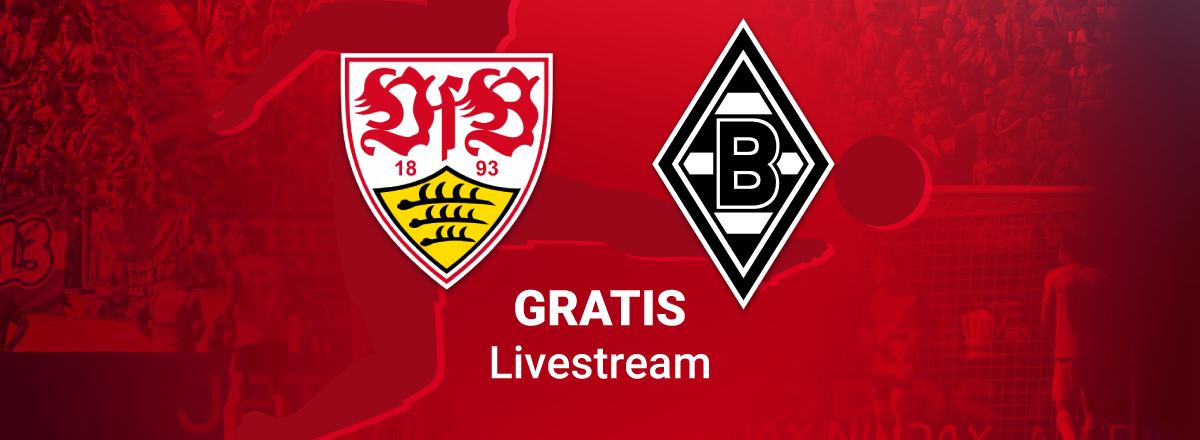 Team Logos zum Spiel Stuttgart vs. Gladbach in der Bundesliga