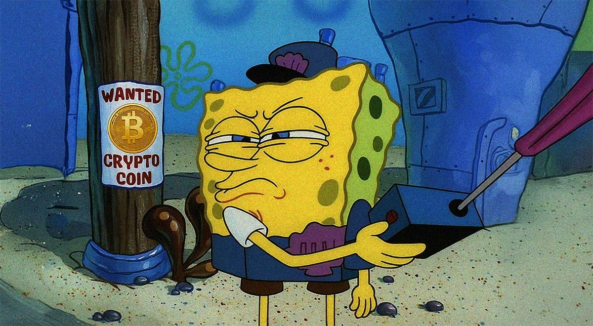 crypto coin spongebob police wanted