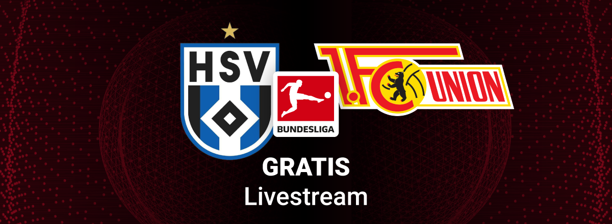 Screenshot Union Berlin vs. HSV Team Logos Bundesliga Livestream