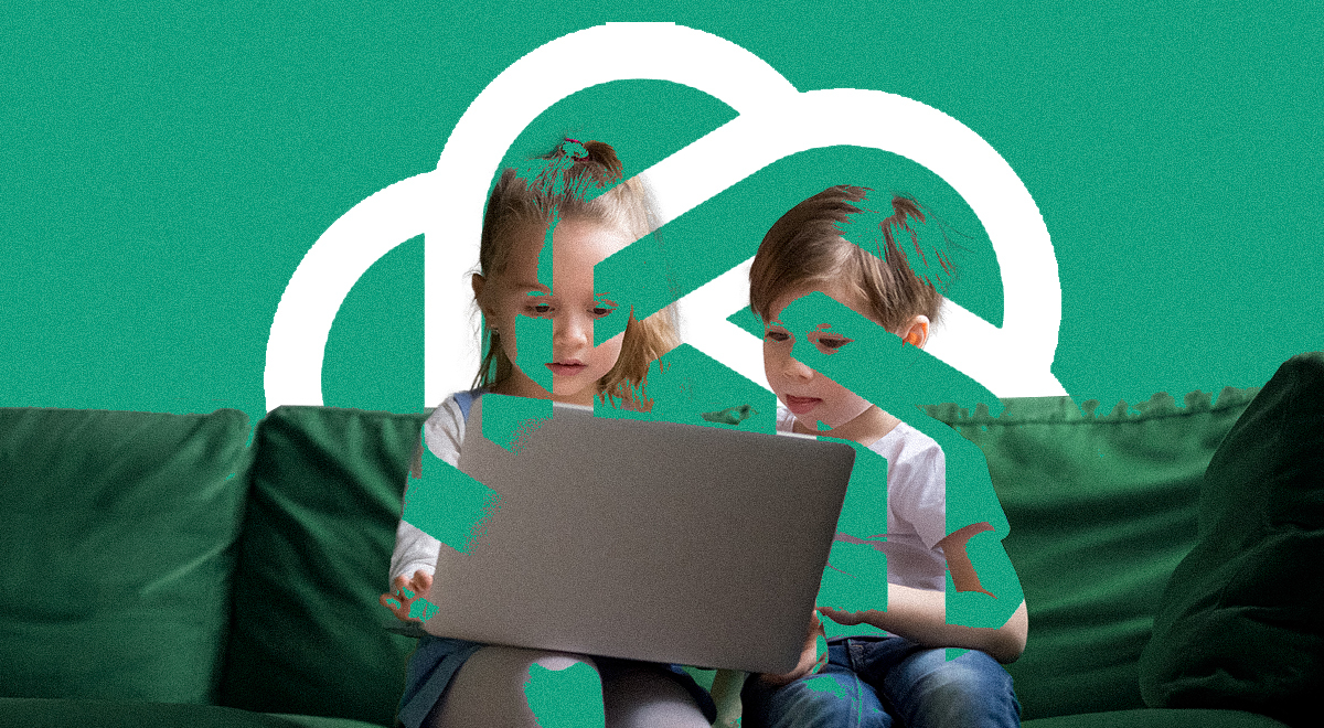 green chatgpt green and white logo overlaps with boy and girl on laptop