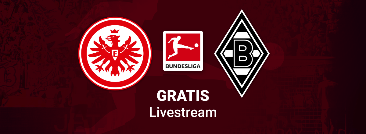 Screenshot Gladbach vs. Eintracht Frankfurt Team Logos for Bundesliga Stream