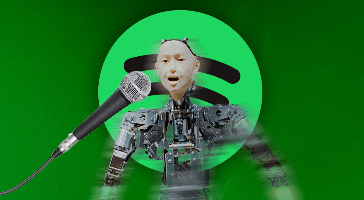 singing-robot spotify logo