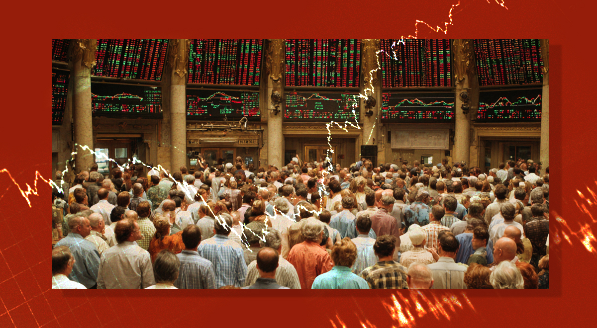 Wall Street crowds in stock market