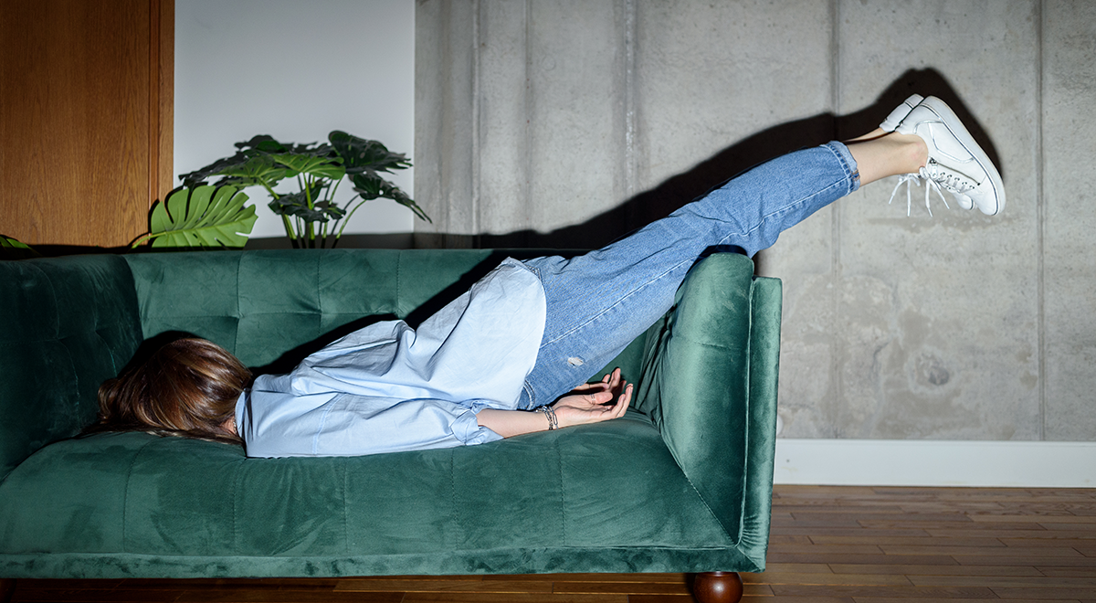 Exhausted woman