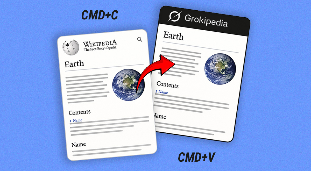 Grokipedia copying Wikipedia