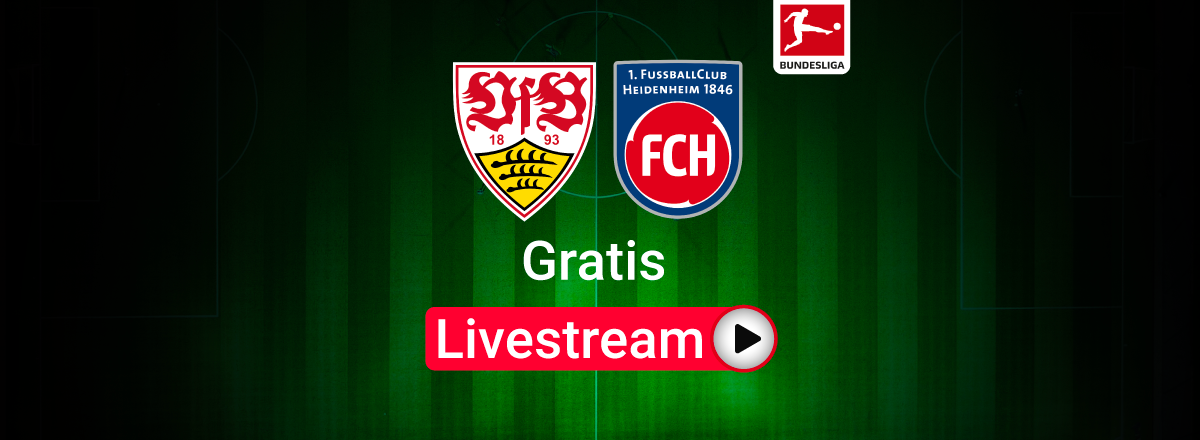 Stuttgart gegen Heidenheim Team Logos Bundesliga kostenlos streamen