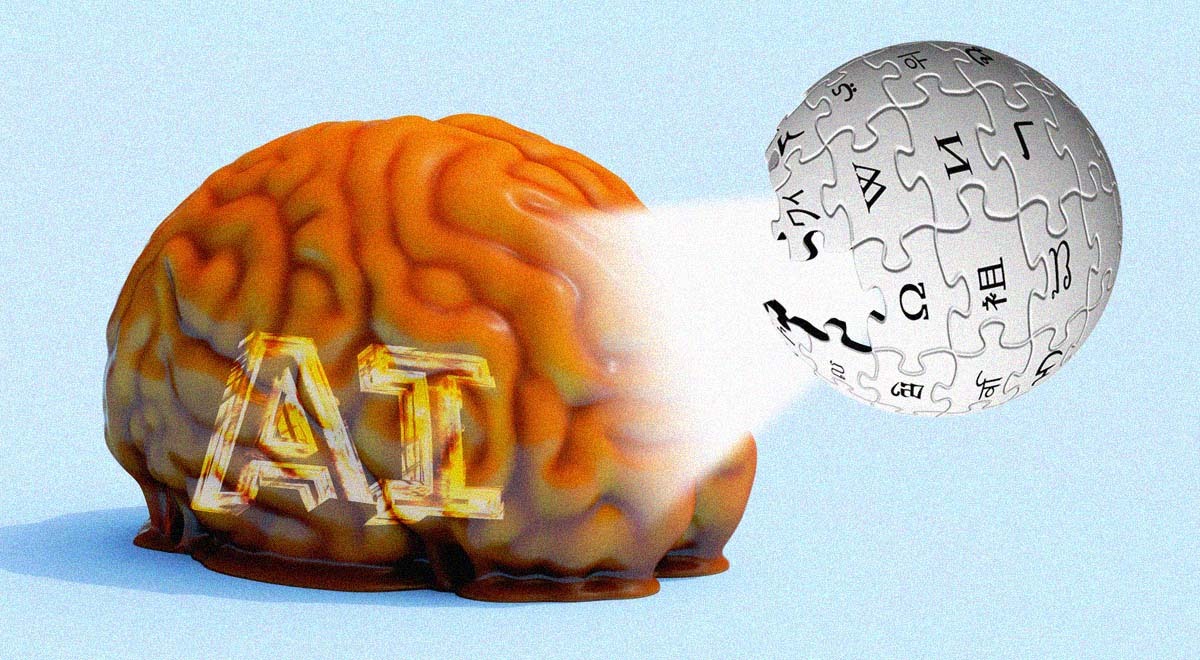 Wikipedia feeding AI data