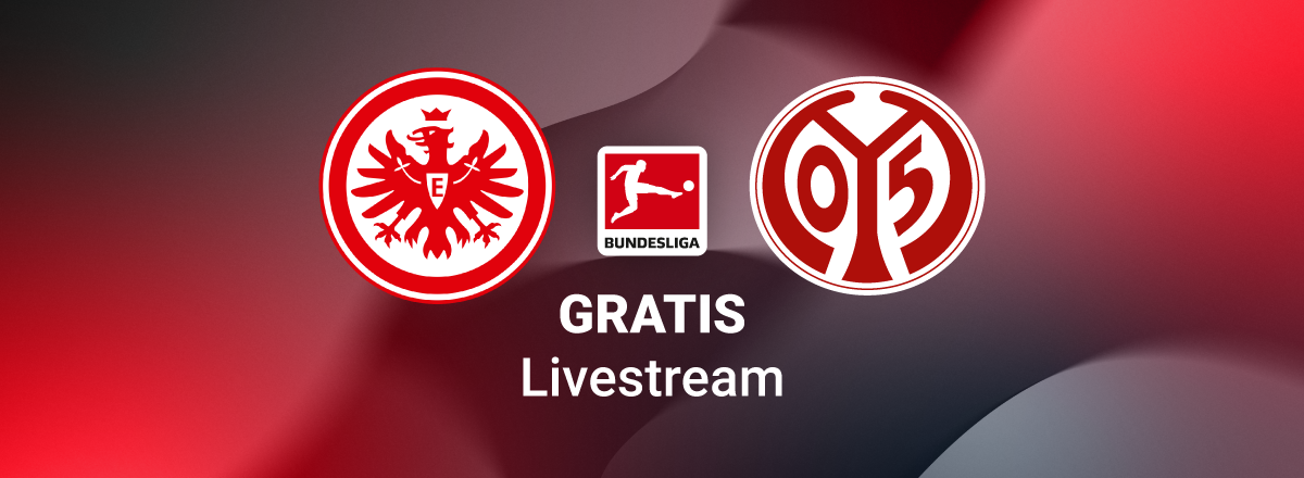 Frankfurt vs. Mainz, Team Logos, Bundesliga Logo, bunter Hintergrund