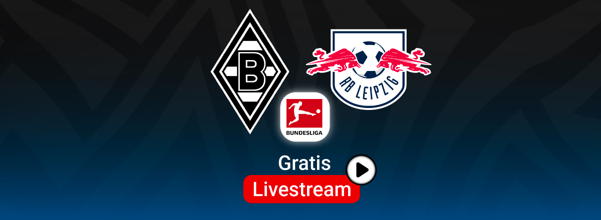 Gladbach vs. RBL, Team Logos, Bundesliga Stream, Lila Hintergund