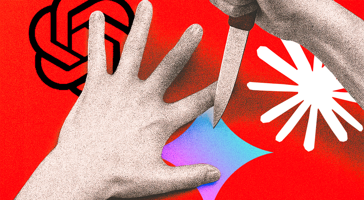 A hand and a knife