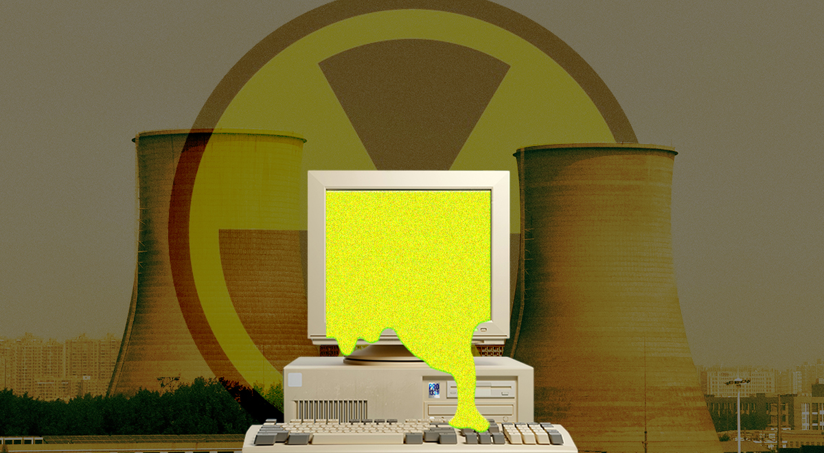 Nuclear waste leaking from computer