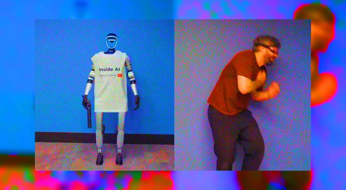 ChatGPT humanoid robot shoots a man