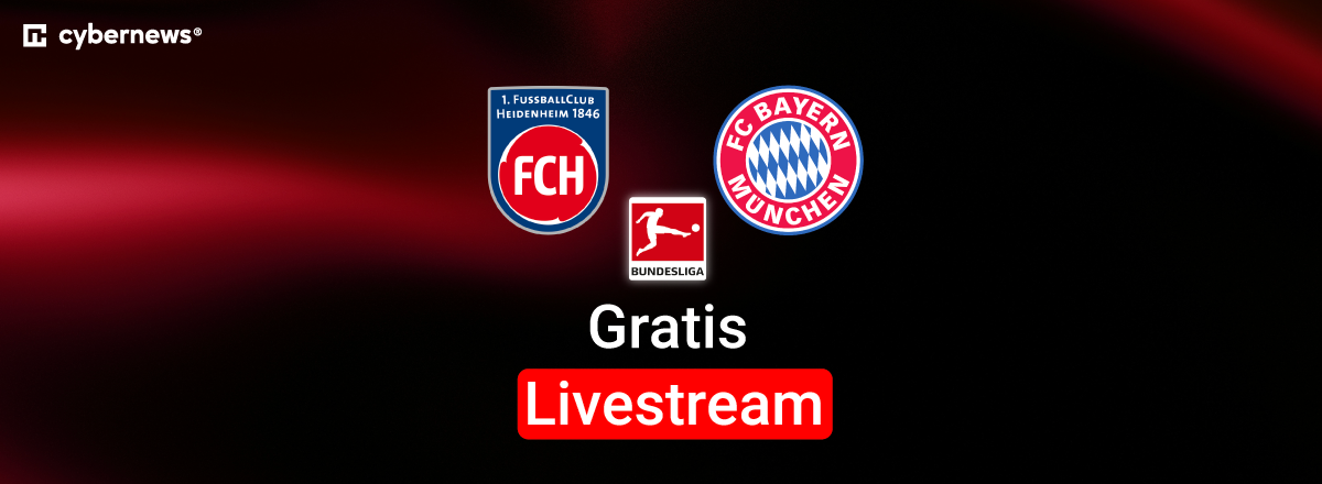 Heidenheim, FC Bayern, Team Logos, Bundesliga-Logo, blauer Hintergrund