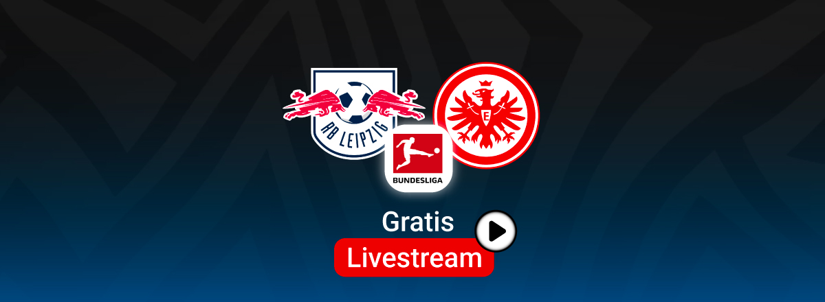 Leipzig vs. Frankfurt, Team Logos, blauer Hintergund