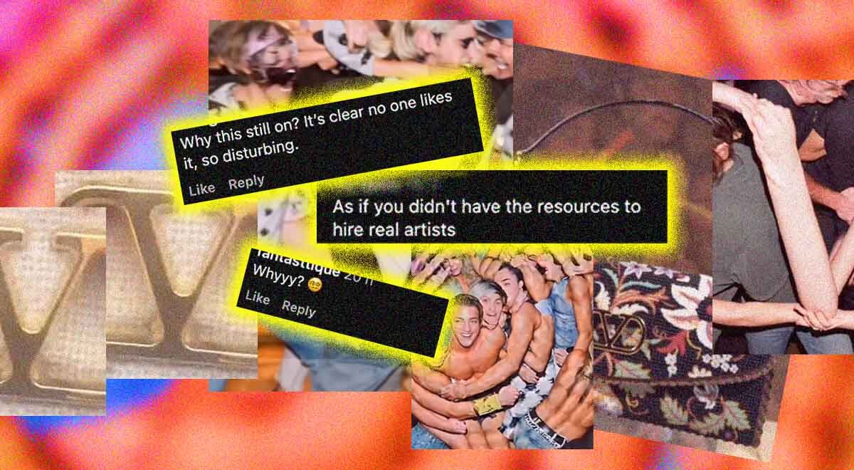 A surreal swirl of social media comments amid a Valentino ad backlash.