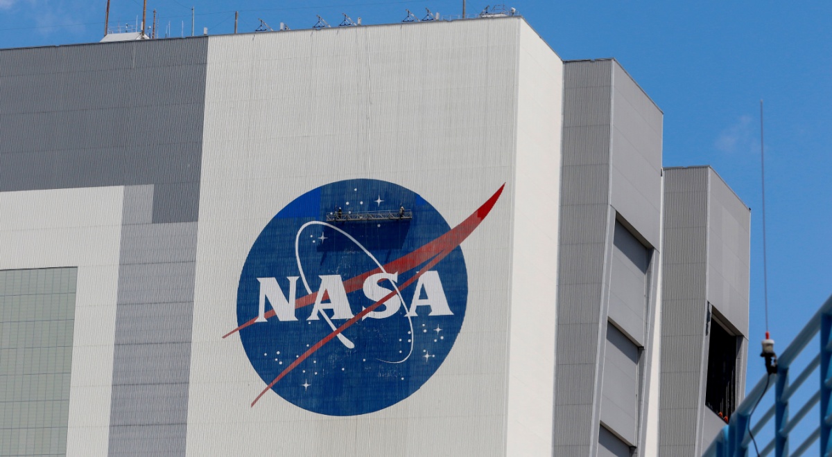 NASA logo on building