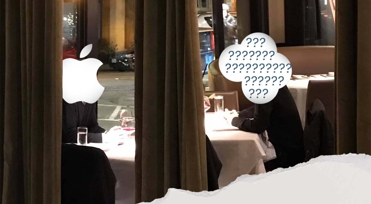 Apple and Google CEOs during dinner in 2017