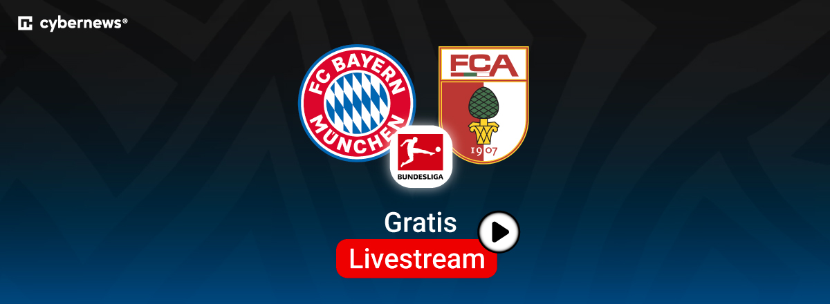 bayern vs fc augsburg logos, Hintergrund dunkelblau