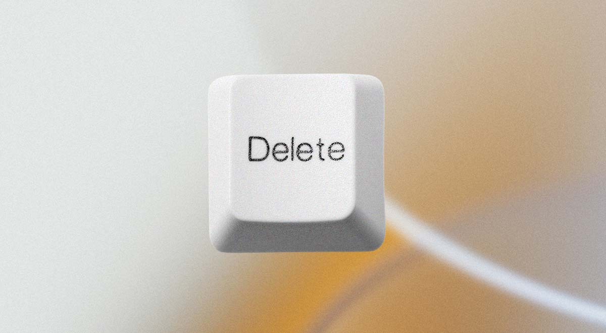 A white "Delete" keyboard button