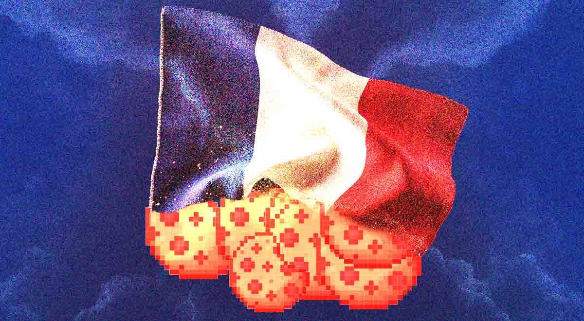 french flag crushing cookies