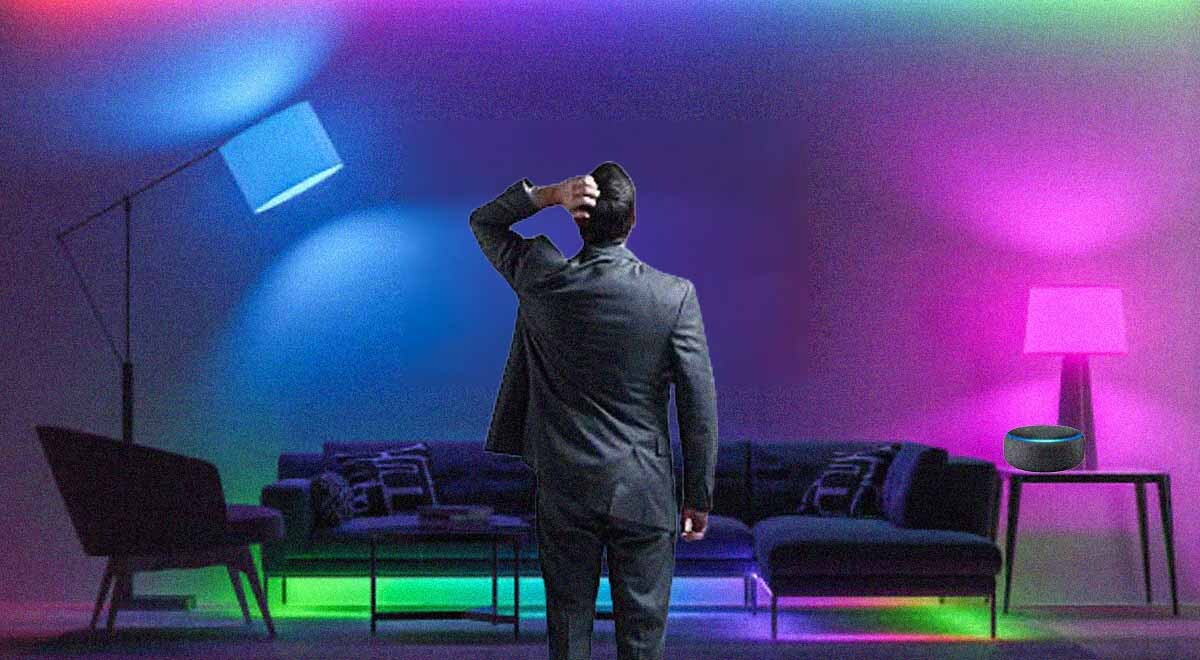 Person in a room with lights on by Alexa