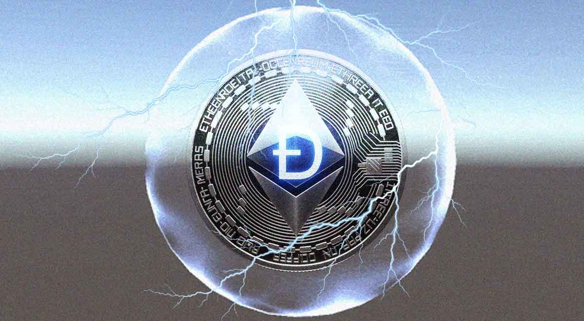 the dao logo putting a ethereum crypto