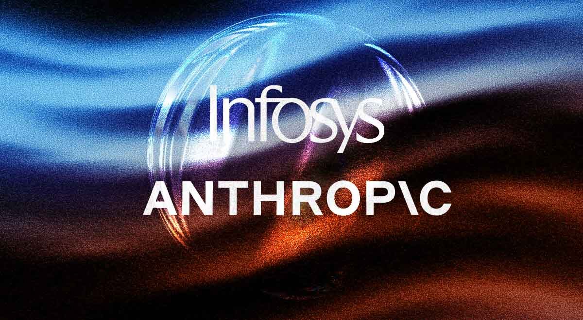 Infosys logo and Anthropic logo