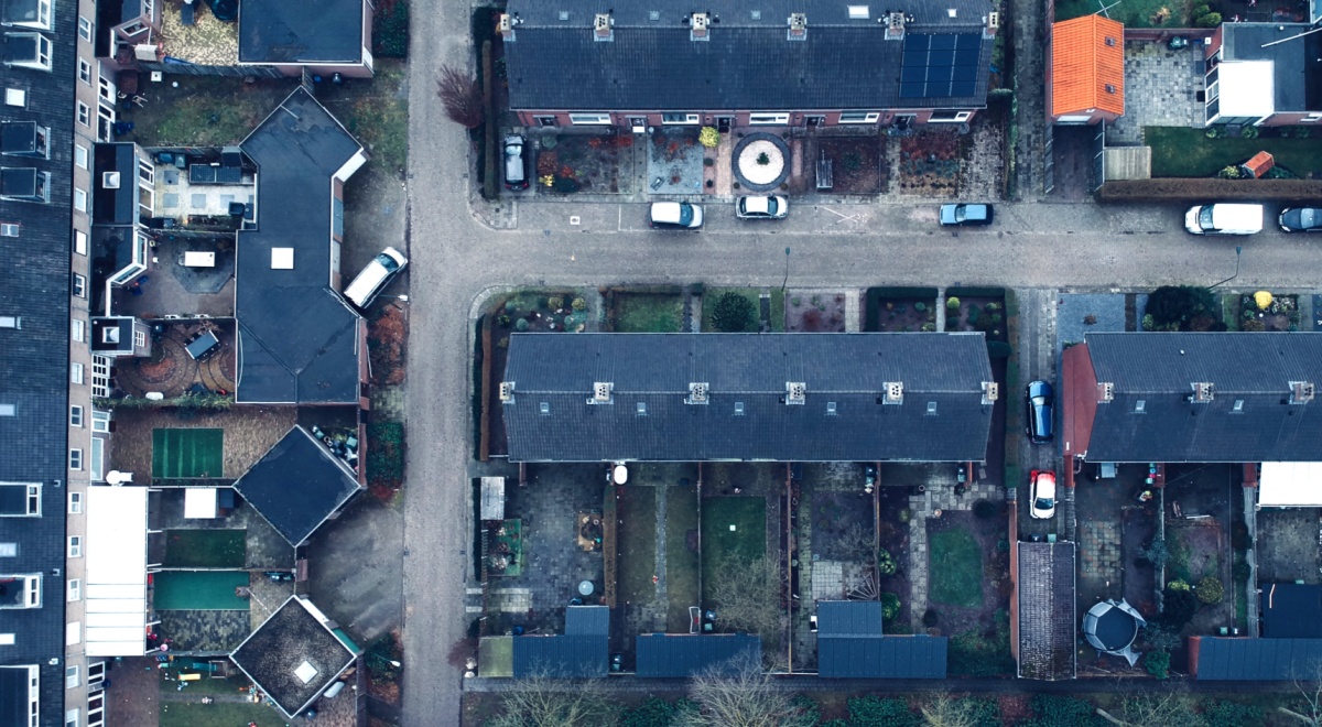 aerial view of generic housing